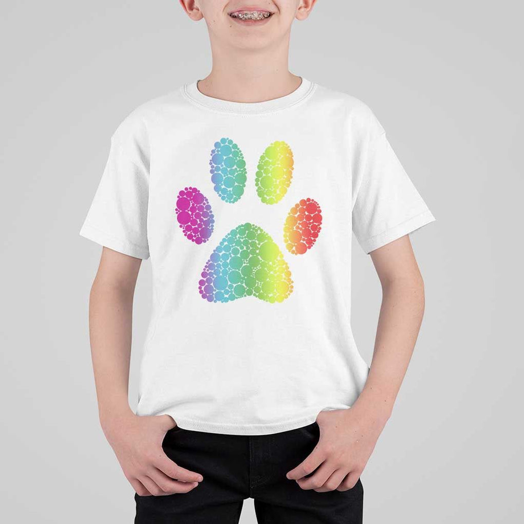 Dot Day T Shirt For Kid Polka Dot Dog Paw Dog Lover International TS02 White Print Your Wear