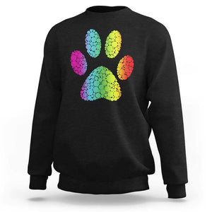 Dot Day Sweatshirt Polka Dot Dog Paw Dog Lover International TS02 Black Print Your Wear