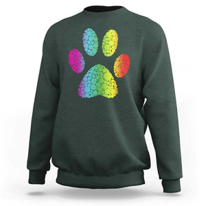 Dot Day Sweatshirt Polka Dot Dog Paw Dog Lover International TS02 Dark Forest Green Print Your Wear