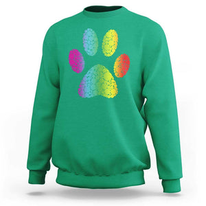 Dot Day Sweatshirt Polka Dot Dog Paw Dog Lover International TS02 Irish Green Print Your Wear