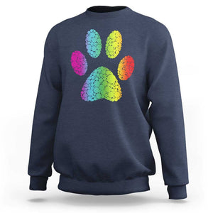 Dot Day Sweatshirt Polka Dot Dog Paw Dog Lover International TS02 Navy Print Your Wear
