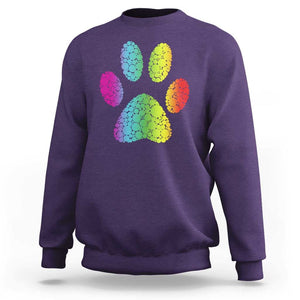 Dot Day Sweatshirt Polka Dot Dog Paw Dog Lover International TS02 Purple Print Your Wear