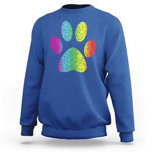Dot Day Sweatshirt Polka Dot Dog Paw Dog Lover International TS02 Royal Blue Print Your Wear