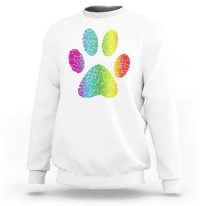 Dot Day Sweatshirt Polka Dot Dog Paw Dog Lover International TS02 White Print Your Wear