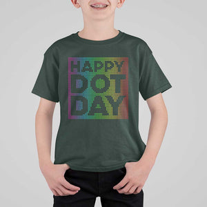 Dot Day T Shirt For Kid Colorful Polka Dot Happy TS02 Dark Forest Green Print Your Wear