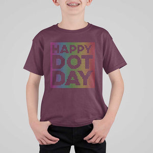 Dot Day T Shirt For Kid Colorful Polka Dot Happy TS02 Maroon Print Your Wear