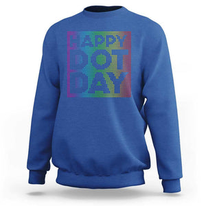 Dot Day Sweatshirt Colorful Polka Dot Happy TS02 Royal Blue Print Your Wear