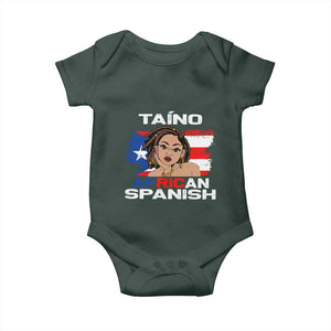 Afro Puerto Rico Hispanic Heritage Baby Onesie Taino African Spanish Roots TS02 Print Your Wear