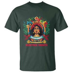 Hispanic Heritage Month T Shirt Proud Hispanic Woman Latino TS02 Dark Forest Green Printyourwear