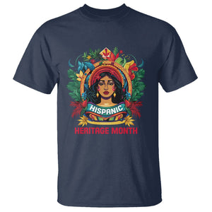 Hispanic Heritage Month T Shirt Proud Hispanic Woman Latino TS02 Navy Printyourwear