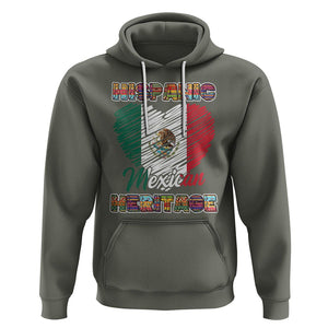 Hispanic Mexican Heritage Hoodie Mexico Flag Latina Pride TS02 Military Green Printyourwear