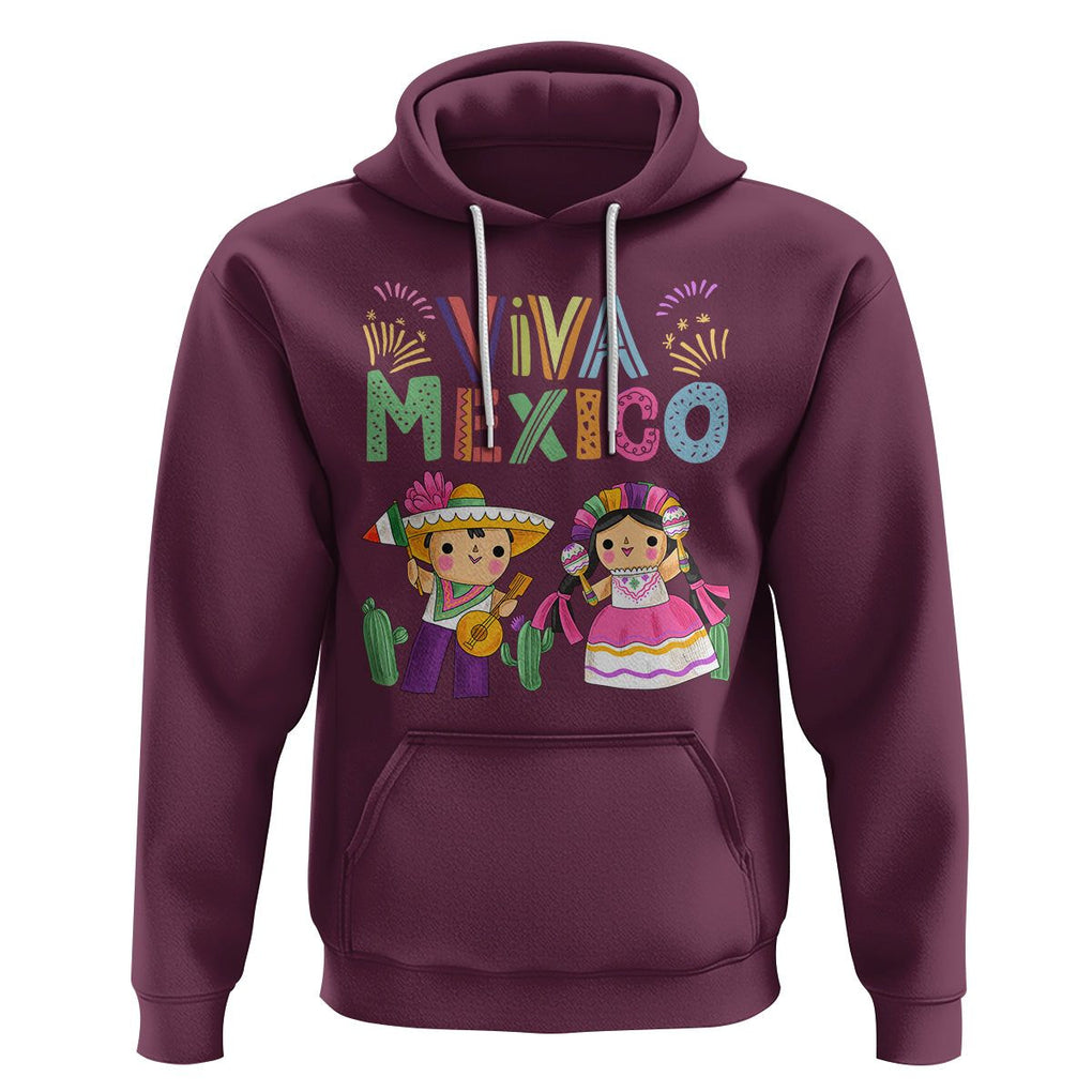 Hispanic Heritage Month Mexico Hoodie Viva Mexico Cute Kids Mexican TS02 Maroon Printyourwear