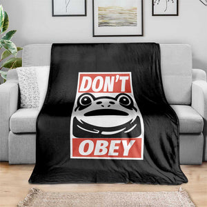 Don't Obey Portland Frog Throw Blanket Protest Parody Poster Graphic TS02 Print Your Wear