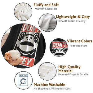 Don't Obey Portland Frog Throw Blanket Protest Parody Poster Graphic TS02 Print Your Wear