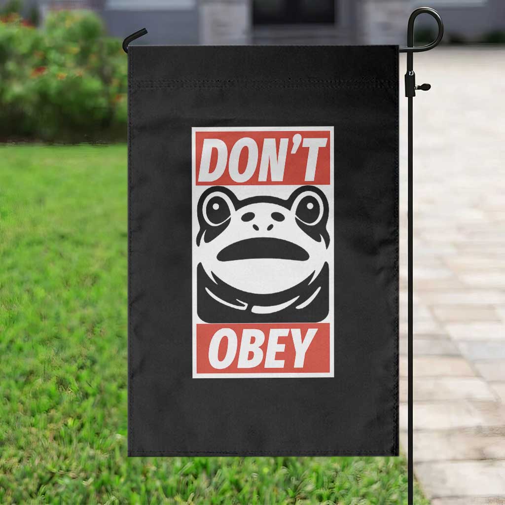 Don't Obey Portland Frog Garden Flag Protest Parody Poster Graphic TS02 Print Your Wear