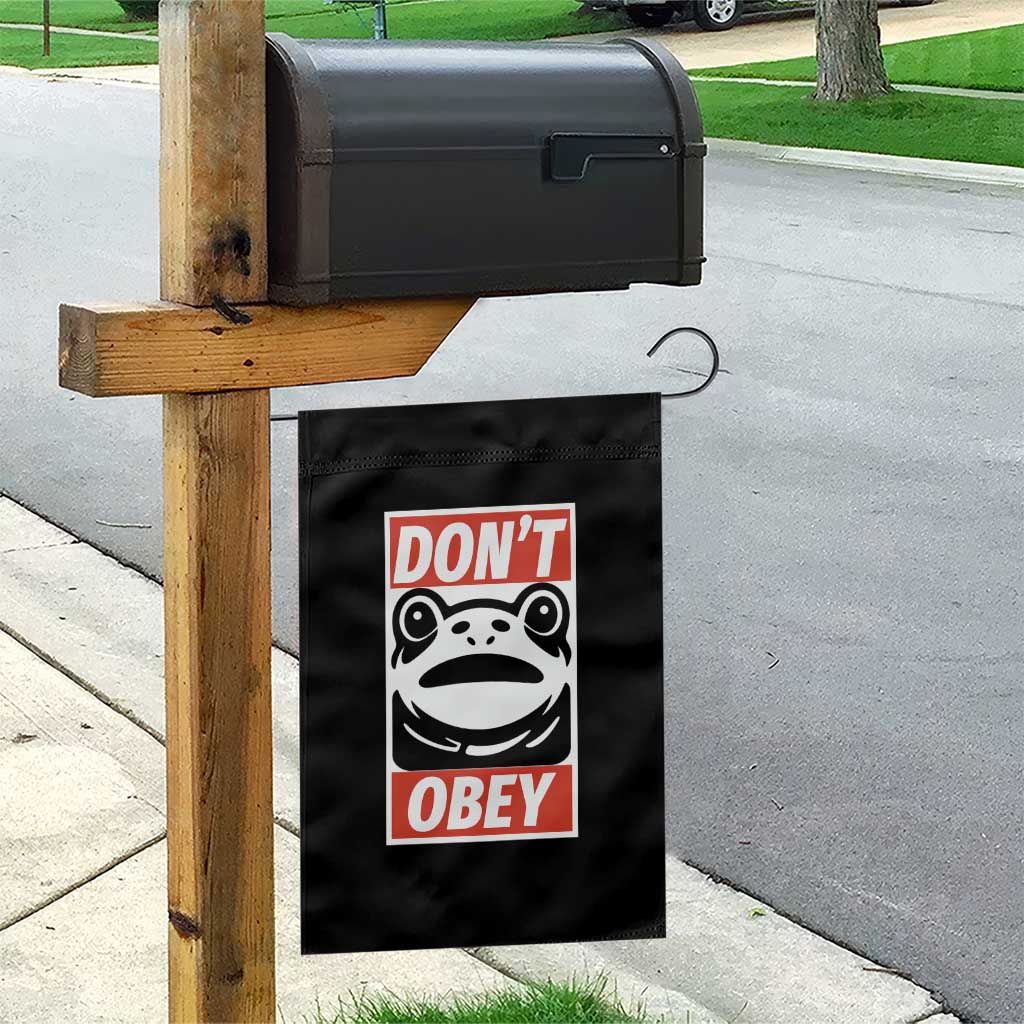 Don't Obey Portland Frog Garden Flag Protest Parody Poster Graphic TS02 Print Your Wear