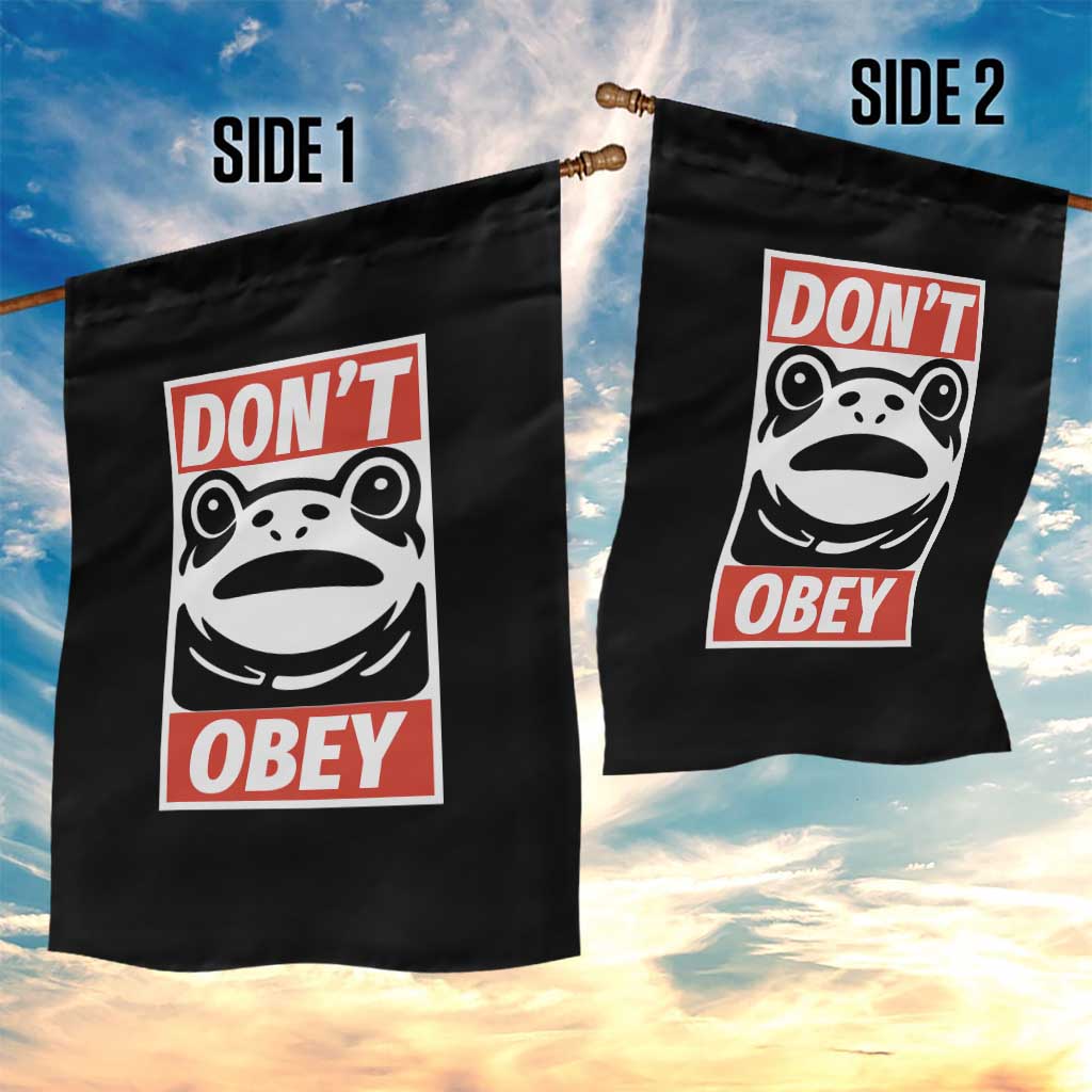 Don't Obey Portland Frog Garden Flag Protest Parody Poster Graphic TS02 Print Your Wear