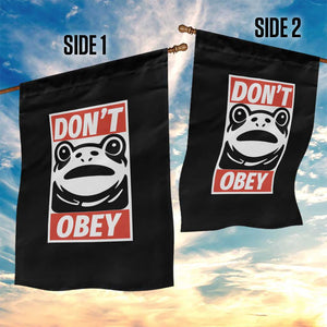 Don't Obey Portland Frog Garden Flag Protest Parody Poster Graphic TS02 Print Your Wear