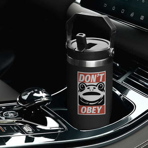 Don't Obey Portland Frog Flip Straw Tumbler Protest Parody Poster Graphic TS02 Print Your Wear