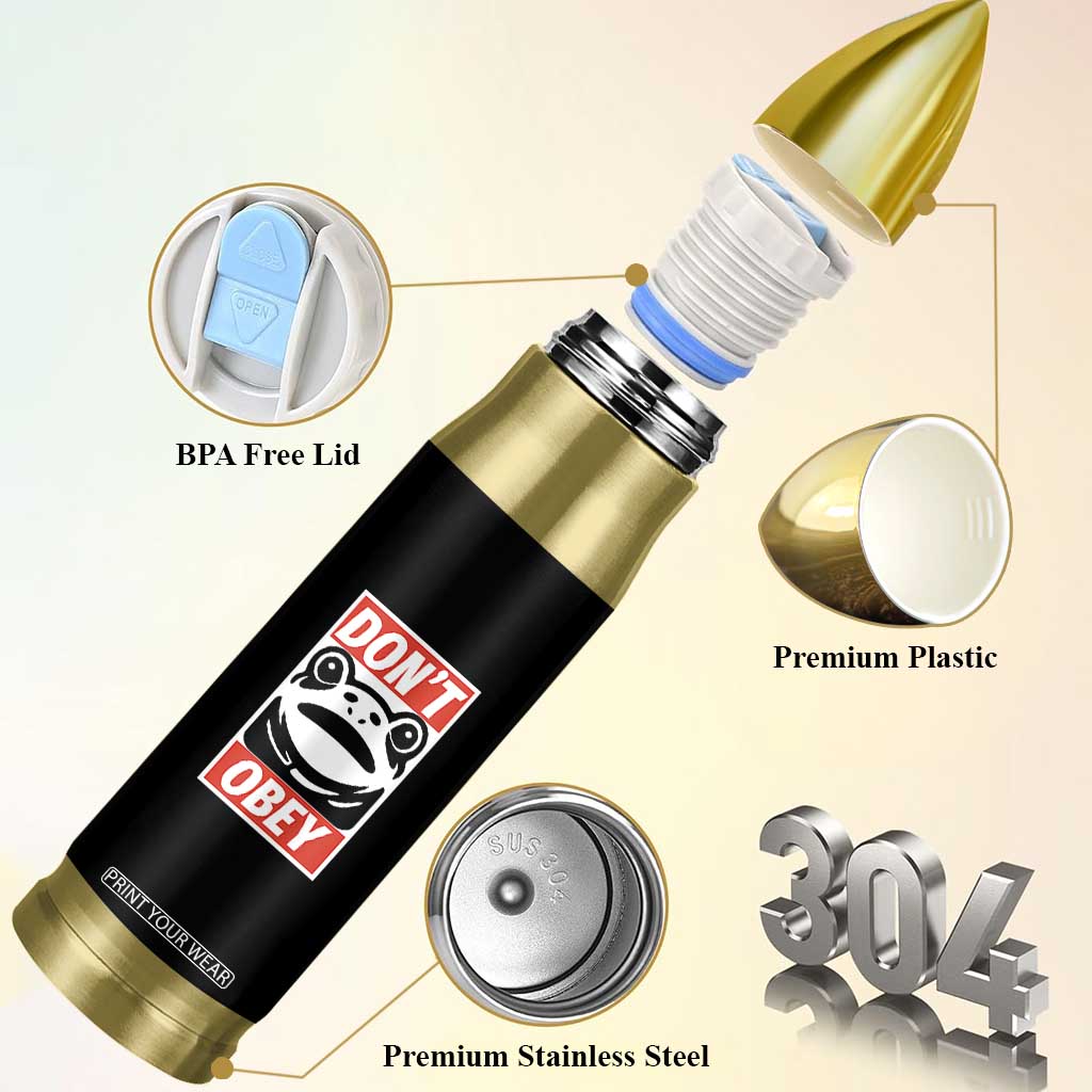 Don't Obey Portland Frog Bullet Tumbler Protest Parody Poster Graphic TS02 Print Your Wear