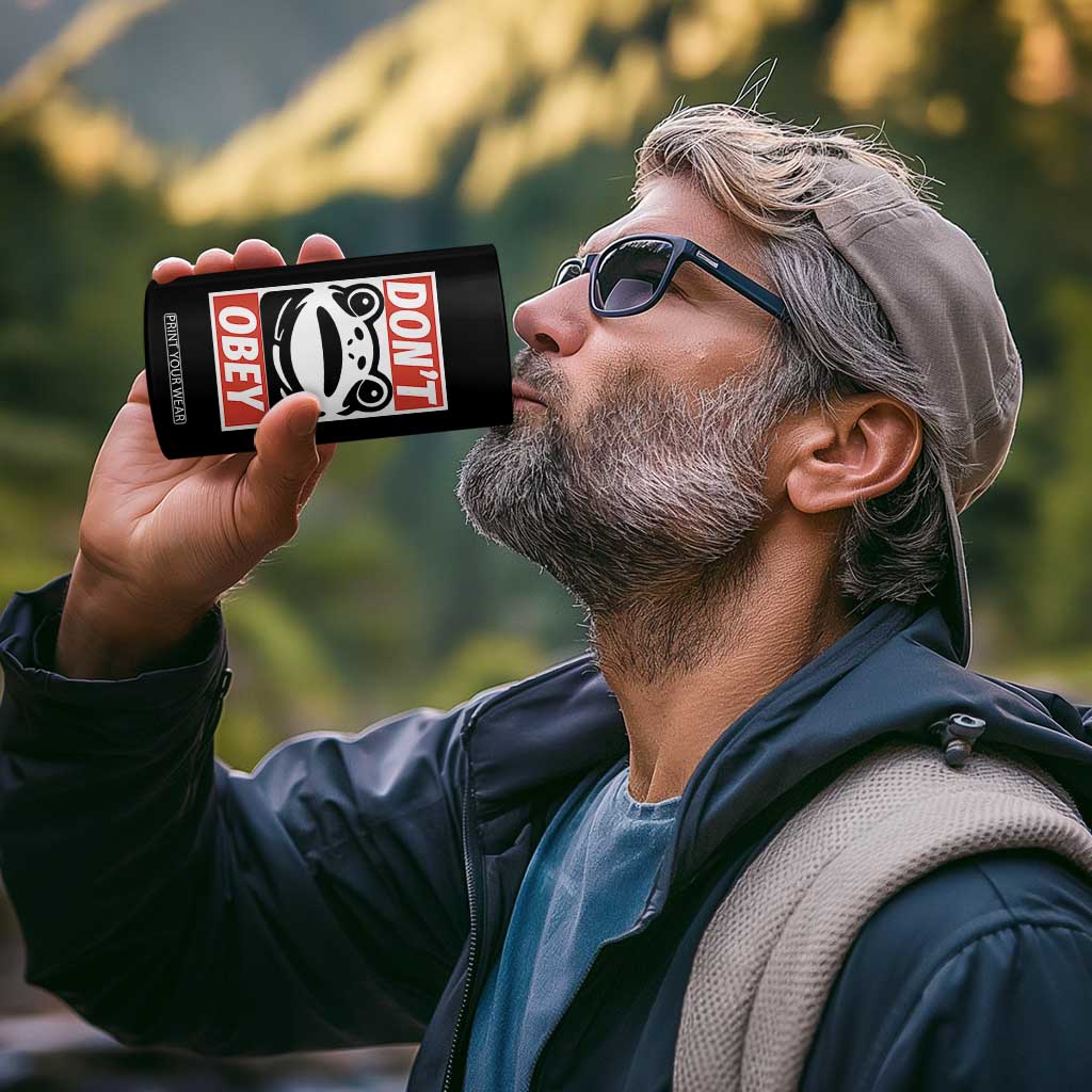 Don't Obey Portland Frog 4 in 1 Can Cooler Tumbler Protest Parody Poster Graphic TS02 Print Your Wear