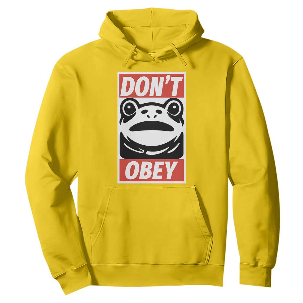 Don't Obey Portland Frog Hoodie Protest Parody Poster Graphic TS02 Daisy Print Your Wear