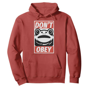 Don't Obey Portland Frog Hoodie Protest Parody Poster Graphic TS02 Red Print Your Wear