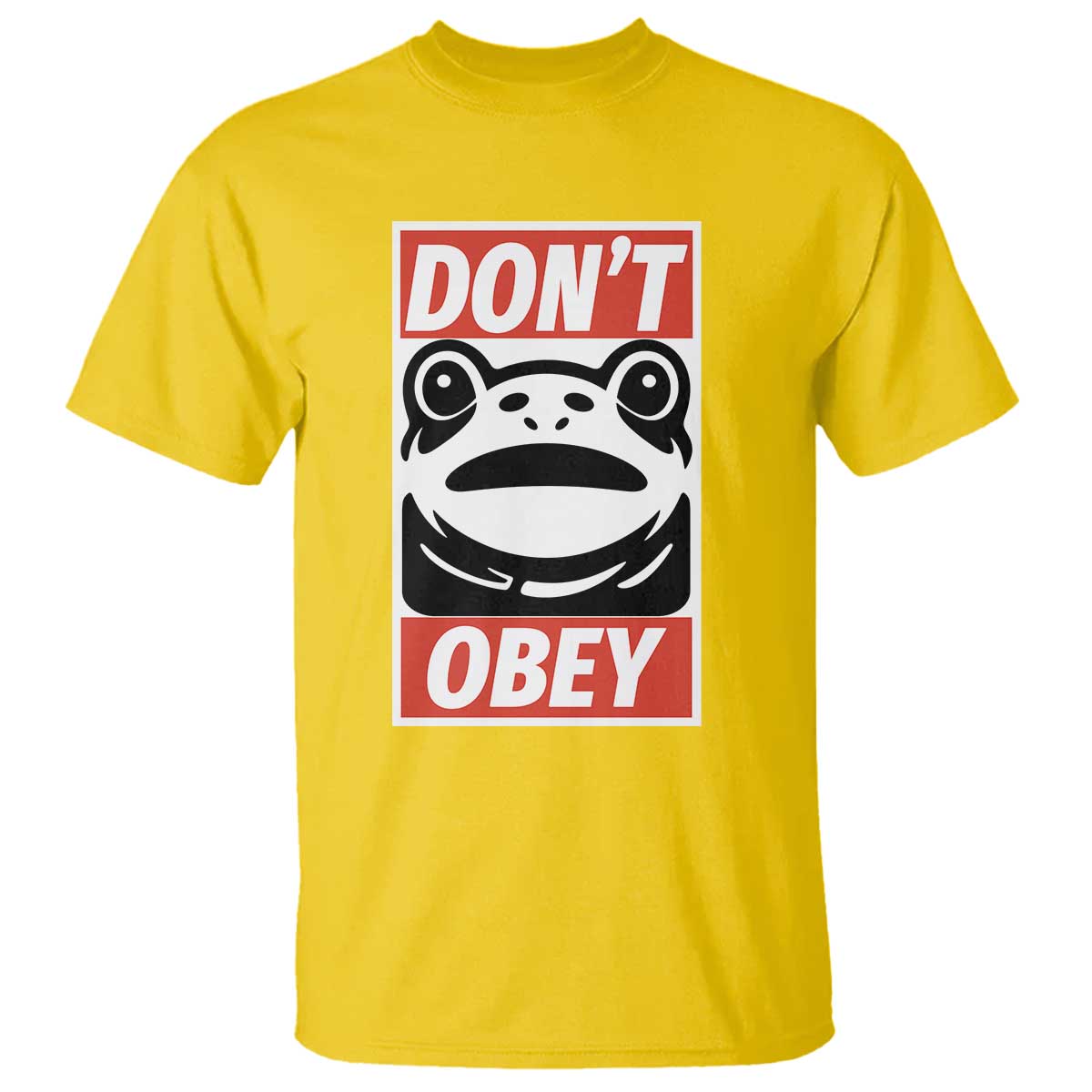 Don't Obey Portland Frog T Shirt Protest Parody Poster Graphic TS02 Daisy Print Your Wear