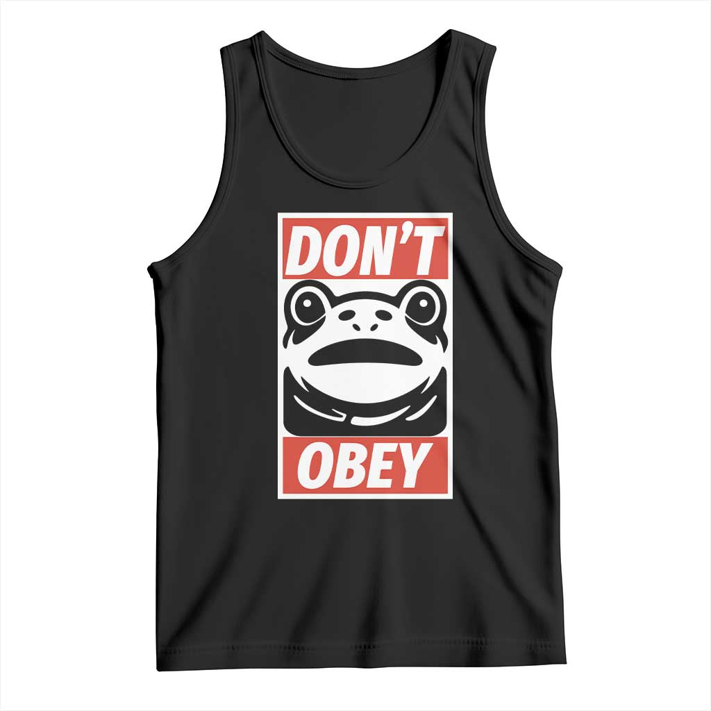 Don't Obey Portland Frog Tank Top Protest Parody Poster Graphic TS02 Black Print Your Wear