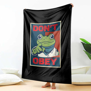 Don't Obey Portland Frog Throw Blanket Frogs Protest Activism Hope Style Poster Graphic TS02 Print Your Wear