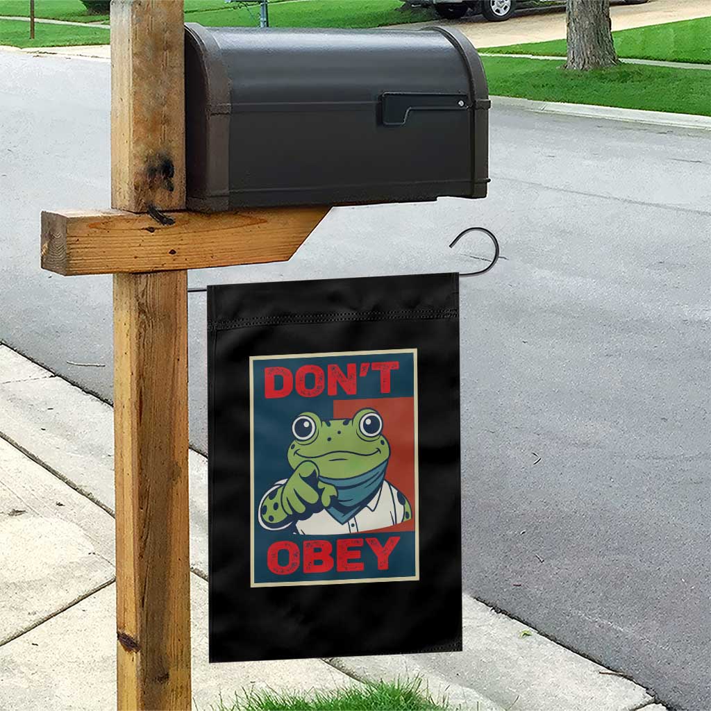 Don't Obey Portland Frog Garden Flag Frogs Protest Activism Hope Style Poster Graphic TS02 Print Your Wear