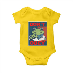 Don't Obey Portland Frog Baby Onesie Frogs Protest Activism Hope Style Poster Graphic TS02 Daisy Print Your Wear