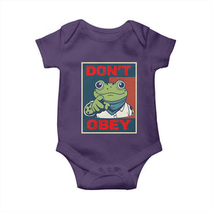 Don't Obey Portland Frog Baby Onesie Frogs Protest Activism Hope Style Poster Graphic TS02 Purple Print Your Wear