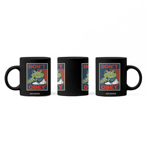 Don't Obey Portland Frog Coffee Mug Frogs Protest Activism Hope Style Poster Graphic TS02 Print Your Wear