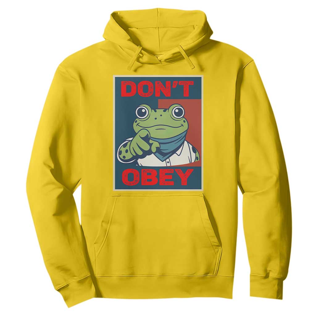Don't Obey Portland Frog Hoodie Frogs Protest Activism Hope Style Poster Graphic TS02 Daisy Print Your Wear