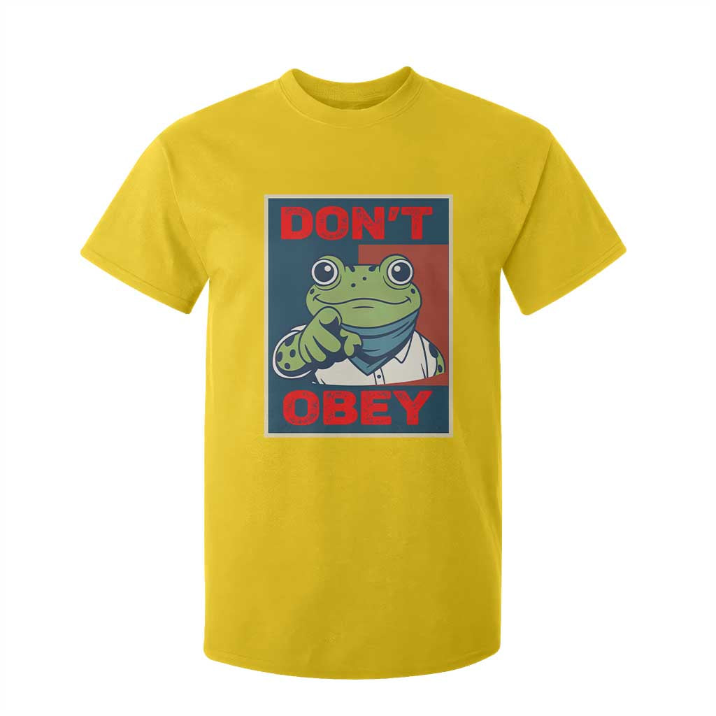 Don't Obey Portland Frog T Shirt For Kid Frogs Protest Activism Hope Style Poster Graphic TS02 Daisy Print Your Wear
