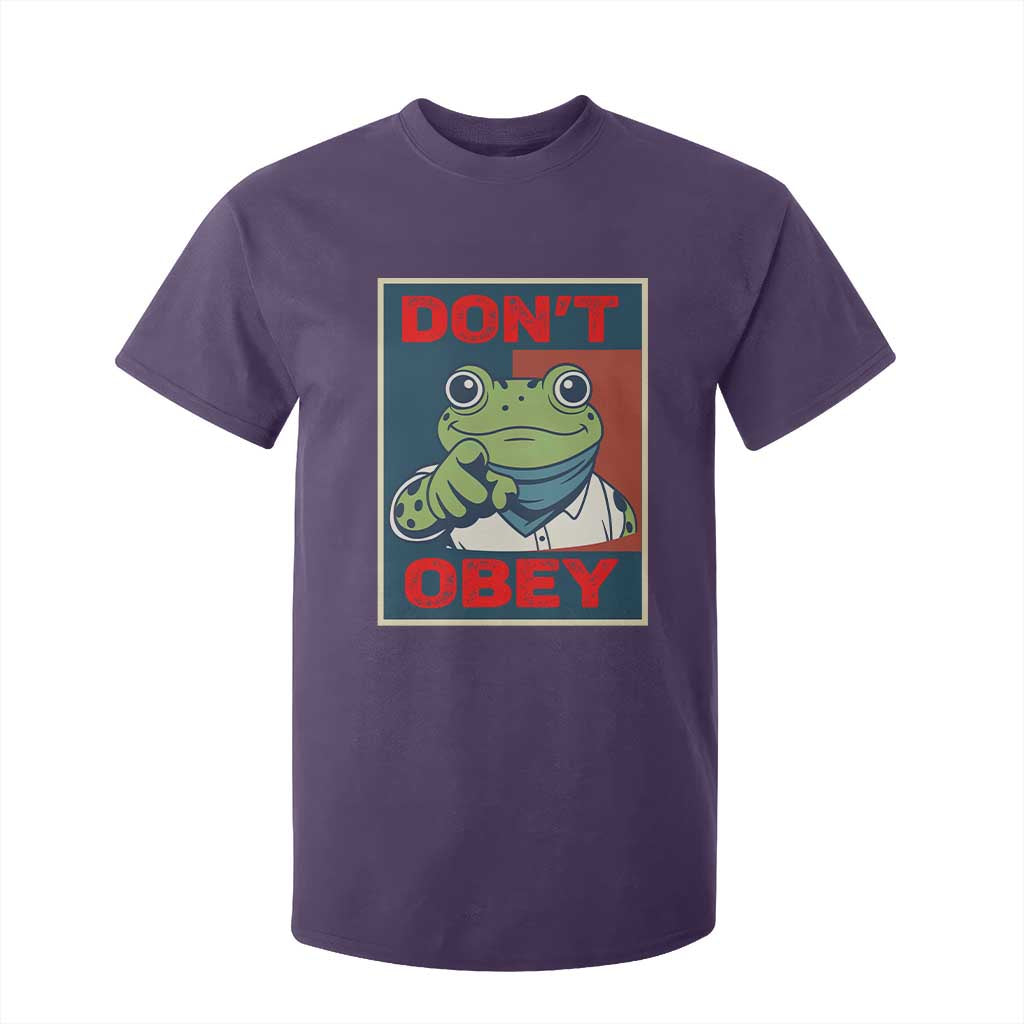 Don't Obey Portland Frog T Shirt For Kid Frogs Protest Activism Hope Style Poster Graphic TS02 Purple Print Your Wear