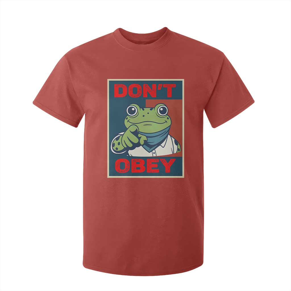 Don't Obey Portland Frog T Shirt For Kid Frogs Protest Activism Hope Style Poster Graphic TS02 Red Print Your Wear