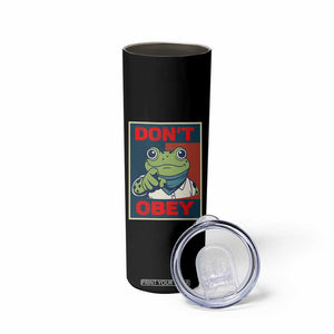 Don't Obey Portland Frog Skinny Tumbler Frogs Protest Activism Hope Style Poster Graphic TS02 Print Your Wear