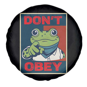Don't Obey Portland Frog Spare Tire Cover Frogs Protest Activism Hope Style Poster Graphic TS02 Print Your Wear