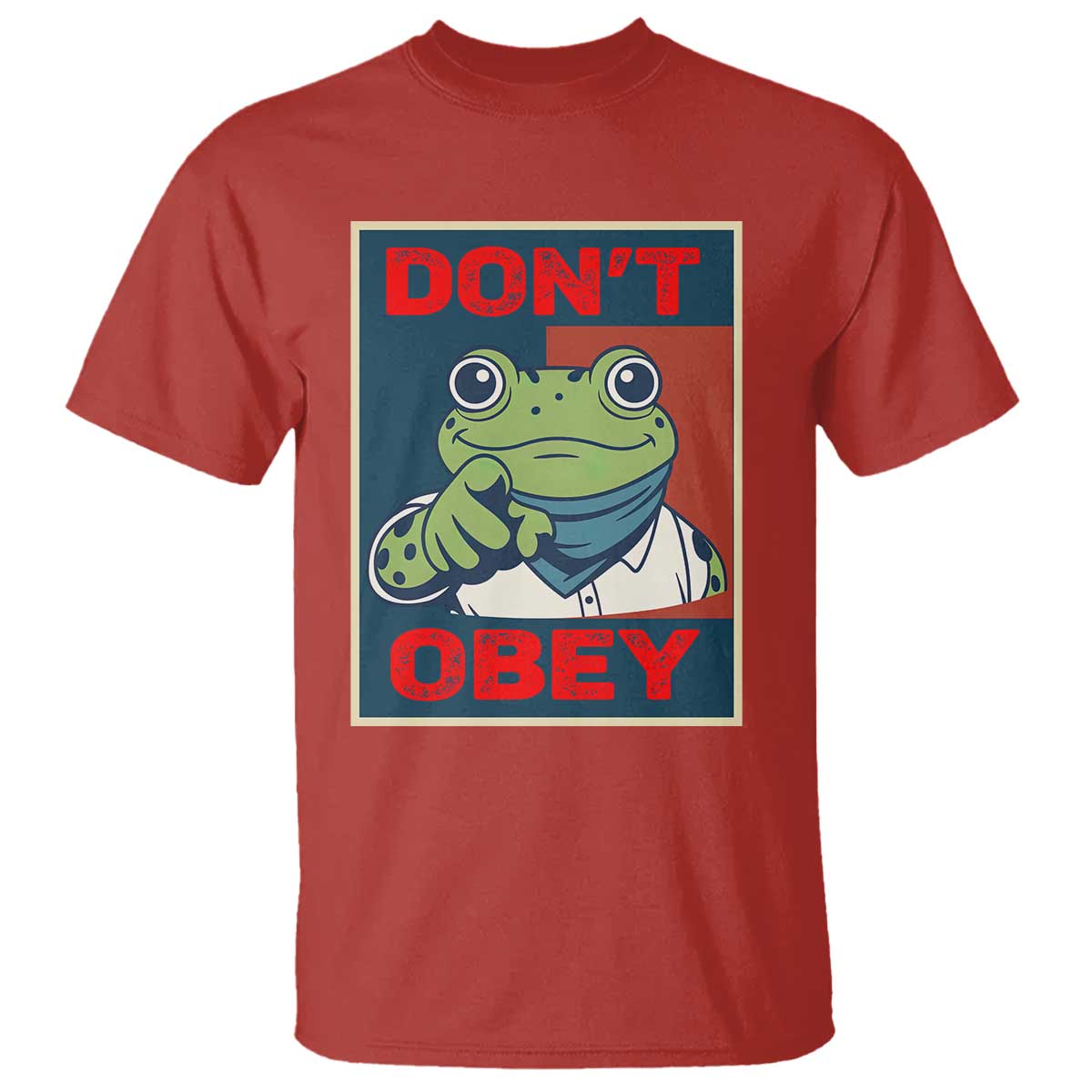 Don't Obey Portland Frog T Shirt Frogs Protest Activism Hope Style Poster Graphic TS02 Red Print Your Wear