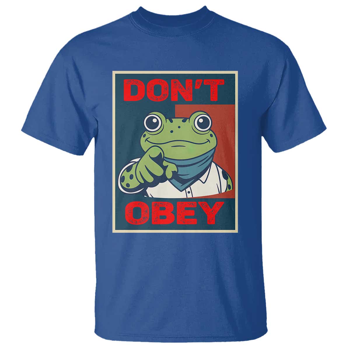 Don't Obey Portland Frog T Shirt Frogs Protest Activism Hope Style Poster Graphic TS02 Royal Blue Print Your Wear