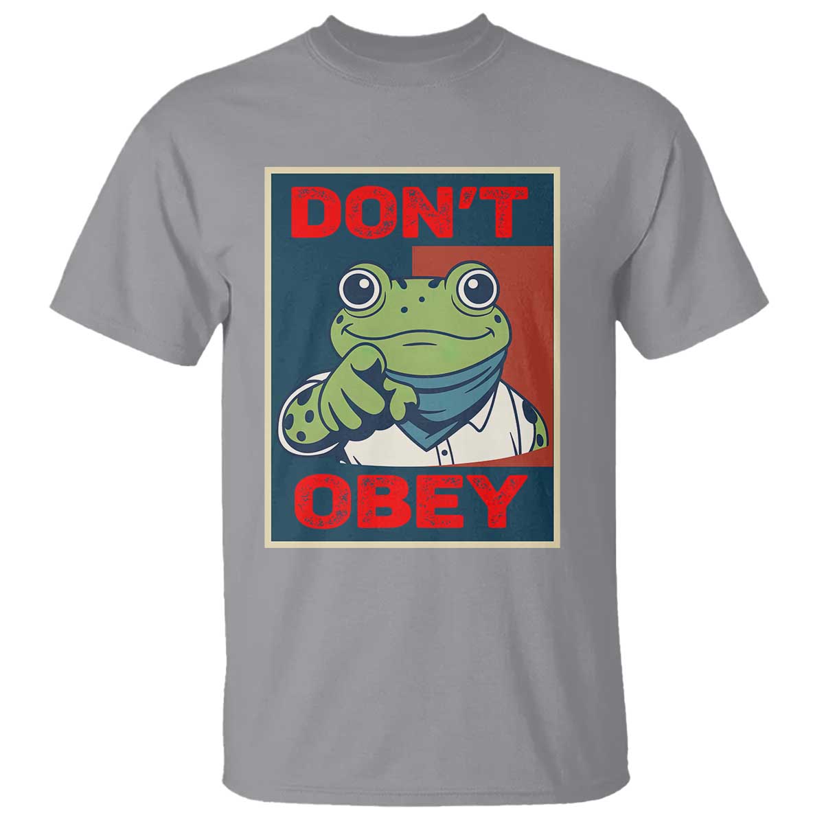 Don't Obey Portland Frog T Shirt Frogs Protest Activism Hope Style Poster Graphic TS02 Sport Gray Print Your Wear
