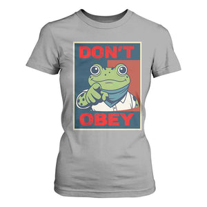 Don't Obey Portland Frog T Shirt For Women Frogs Protest Activism Hope Style Poster Graphic TS02 Sport Gray Print Your Wear