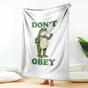 Don't Obey Portland Frog Throw Blanket Resist Inflatable Frogs Protest TS02 Print Your Wear