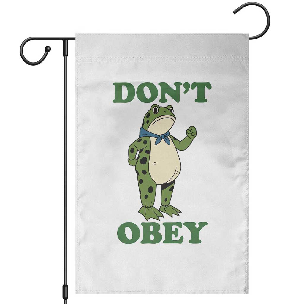 Don't Obey Portland Frog Garden Flag Resist Inflatable Frogs Protest TS02 White Print Your Wear