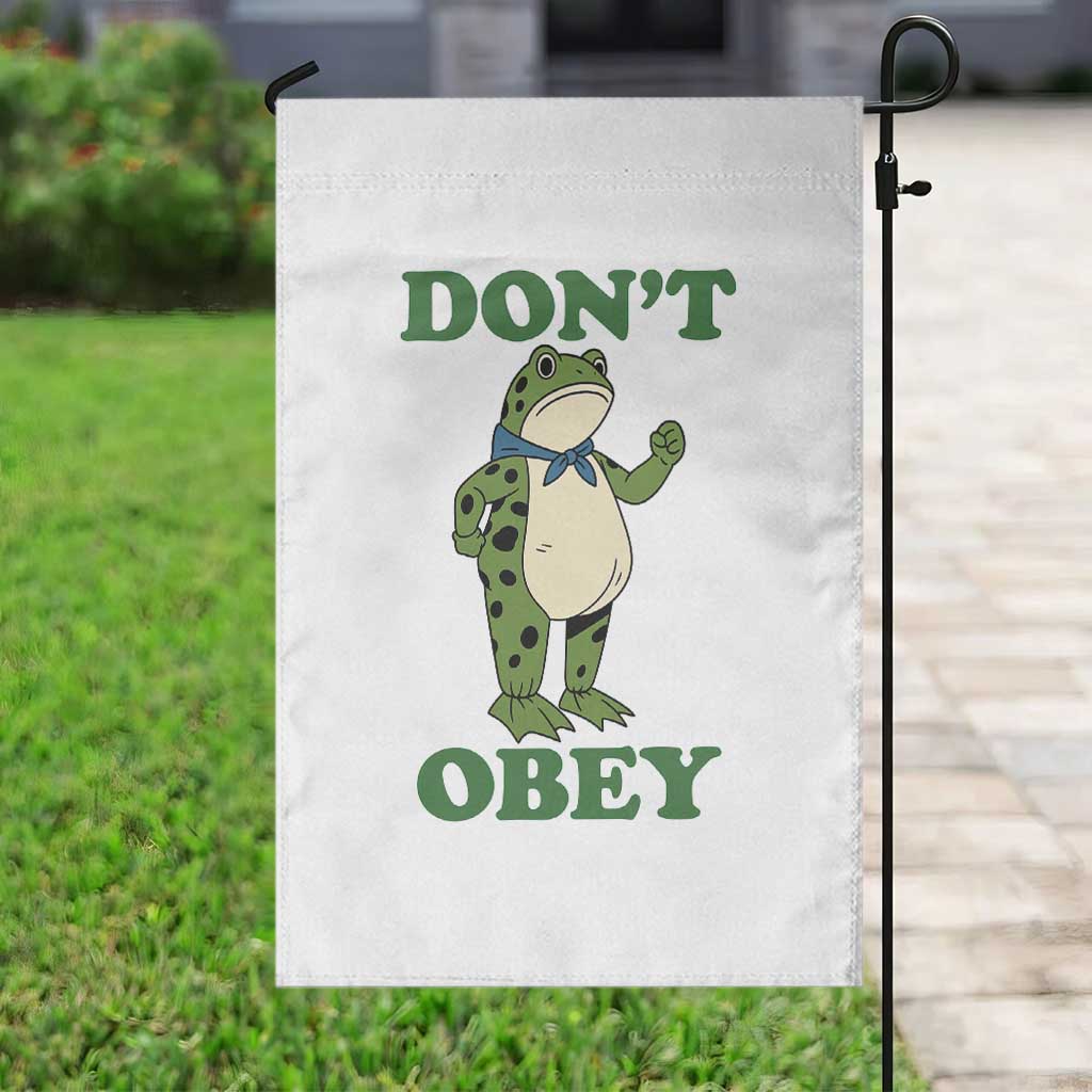 Don't Obey Portland Frog Garden Flag Resist Inflatable Frogs Protest TS02 Print Your Wear