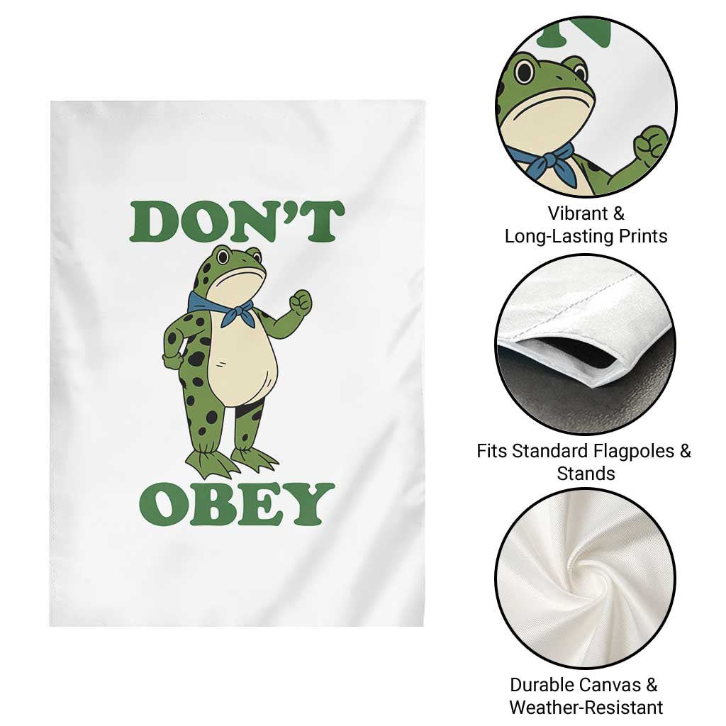 Don't Obey Portland Frog Garden Flag Resist Inflatable Frogs Protest TS02 Print Your Wear