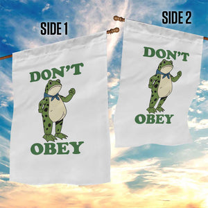 Don't Obey Portland Frog Garden Flag Resist Inflatable Frogs Protest TS02 Print Your Wear