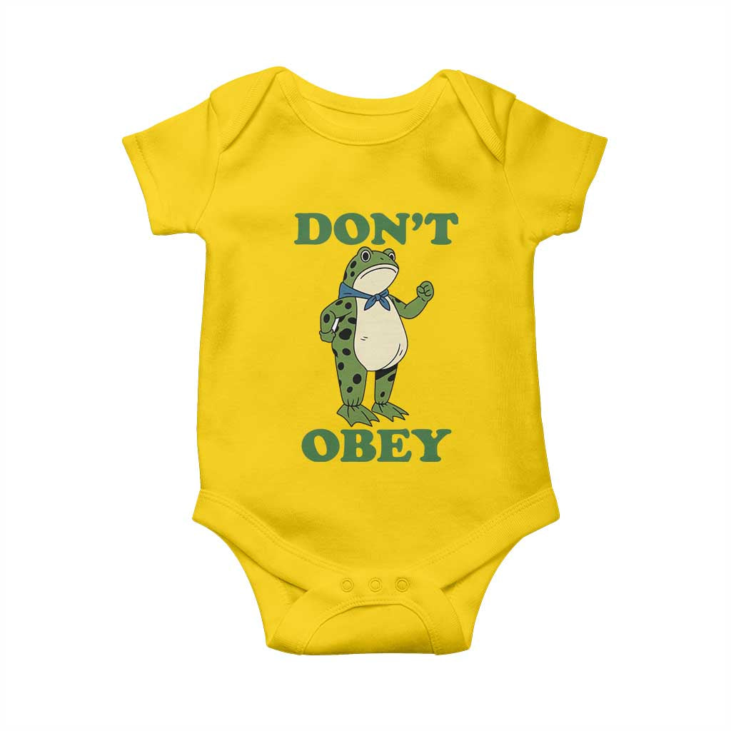 Don't Obey Portland Frog Baby Onesie Resist Inflatable Frogs Protest TS02 Daisy Print Your Wear